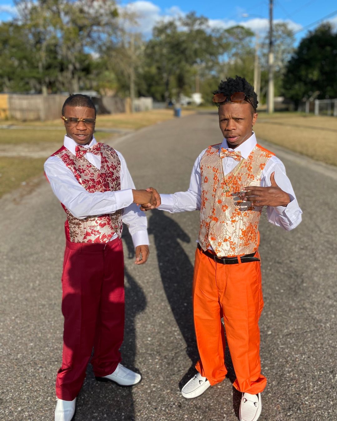 Ty'Rique and Domy'nec posing for a photo ahead of Night to Shine 2025