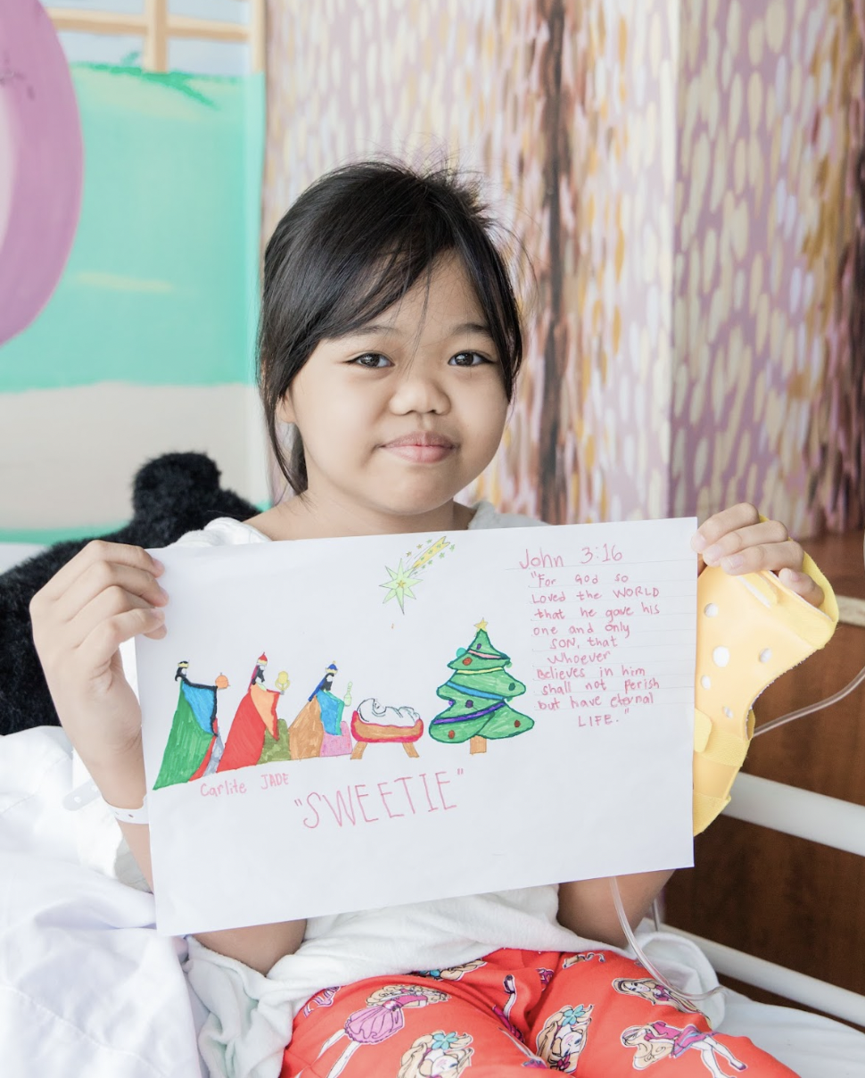Carlite with Christmas Drawing